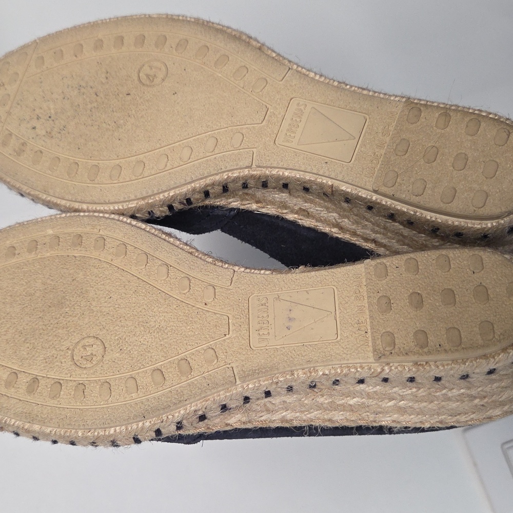 Verbenas Navy Suede Espadrille Wedge Shoes  Size 41 - Picture 5 of 5